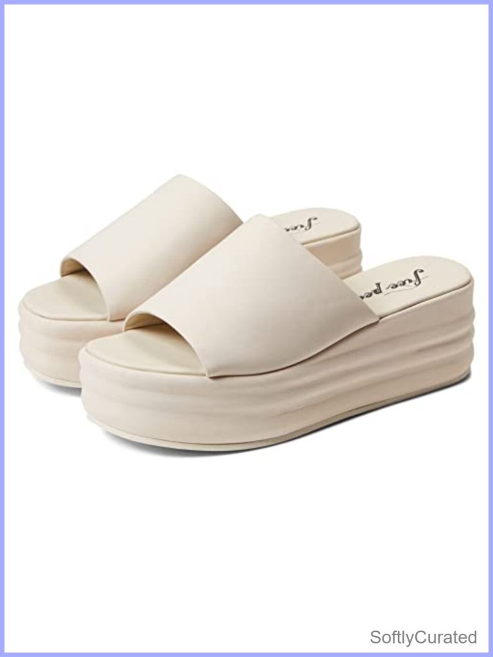 Harbor Platform Slingback Slip On Sandals Leather Fringe Lightweight